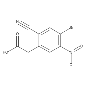 2-(4-Bromo-2-cyano-5-nitrophenyl)acetic acid Structure
