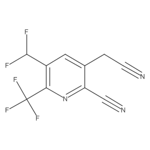 3-(Cyanomethyl)-5-(difluoromethyl)-6-(trifluoromethyl)picolinonitrile Structure