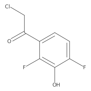 Ethanone, 2-chloro-1-(2,4-difluoro-3-hydroxyphenyl)-结构式