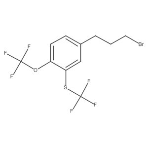1-(3-Bromopropyl)-4-(trifluoromethoxy)-3-(trifluoromethylthio)benzene结构式