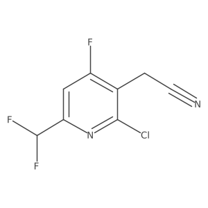 2-(2-Chloro-6-(difluoromethyl)-4-fluoropyridin-3-yl)acetonitrile结构式