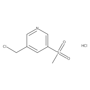 3-(Chloromethyl)-5-(methylsulfonyl)pyridine hydrochloride结构式