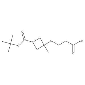 3-({1-[(Tert-butoxy)carbonyl]-3-methylazetidin-3-yl}oxy)propanoic acid Structure