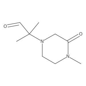 2-Methyl-2-(4-methyl-3-oxopiperazin-1-yl)propanal结构式