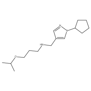 [(1-cyclopentyl-1H-pyrazol-4-yl)methyl][3-(propan-2-yloxy)propyl]amine Structure