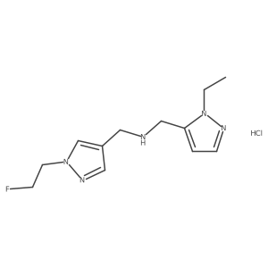1-(1-ethyl-1H-pyrazol-5-yl)-N-{[1-(2-fluoroethyl)-1H-pyrazol-4-yl]methyl}methanamine Structure