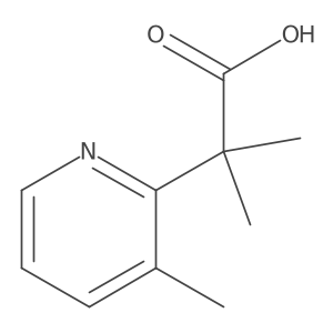2-Methyl-2-(3-methylpyridin-2-yl)propanoic acid结构式