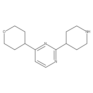 4-(Oxan-4-yl)-2-(piperidin-4-yl)pyrimidine Structure
