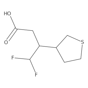 4,4-Difluoro-3-(thiolan-3-yl)butanoic acid结构式
