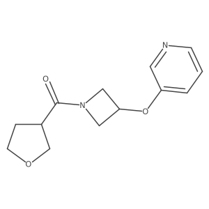 (3-(Pyridin-3-yloxy)azetidin-1-yl)(tetrahydrofuran-3-yl)methanone结构式
