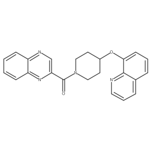 (4-(Quinolin-8-yloxy)piperidin-1-yl)(quinoxalin-2-yl)methanone结构式