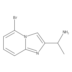 (1R)-1-{5-bromoimidazo[1,2-a]pyridin-2-yl}ethan-1-amine结构式