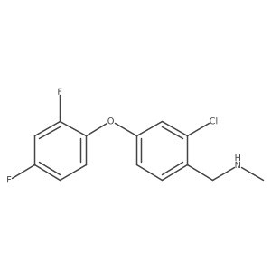 {[2-Chloro-4-(2,4-difluorophenoxy)phenyl]methyl}(methyl)amine Structure