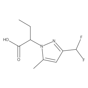 2-[3-(difluoromethyl)-5-methyl-1H-pyrazol-1-yl]butanoic acid结构式