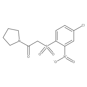 1-{[(4-Chloro-2-nitrophenyl)sulfonyl]acetyl}pyrrolidine结构式