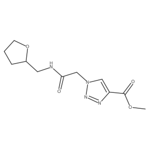 methyl 1-({[(oxolan-2-yl)methyl]carbamoyl}methyl)-1H-1,2,3-triazole-4-carboxylate结构式