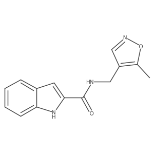 N-((5-methylisoxazol-4-yl)methyl)-1H-indole-2-carboxamide结构式