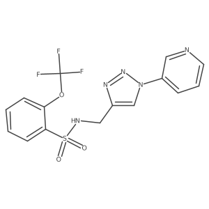 N-{[1-(pyridin-3-yl)-1H-1,2,3-triazol-4-yl]methyl}-2-(trifluoromethoxy)benzene-1-sulfonamide Structure