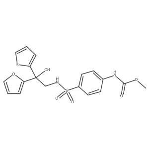 methyl (4-(N-(2-(furan-2-yl)-2-hydroxy-2-(thiophen-2-yl)ethyl)sulfamoyl)phenyl)carbamate结构式