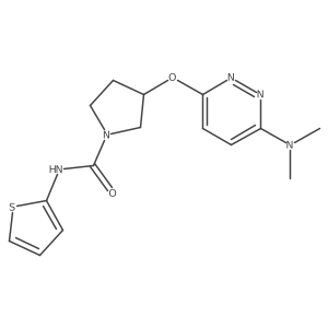 3-((6-(dimethylamino)pyridazin-3-yl)oxy)-N-(thiophen-2-yl)pyrrolidine-1-carboxamide Structure