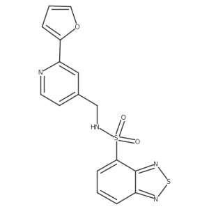 N-((2-(furan-2-yl)pyridin-4-yl)methyl)benzo[c][1,2,5]thiadiazole-4-sulfonamide结构式