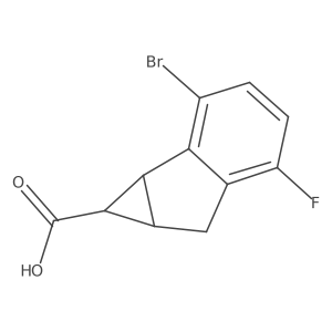 2-Bromo-5-fluoro-1H,1aH,6H,6aH-cyclopropa[a]indene-1-carboxylic acid结构式