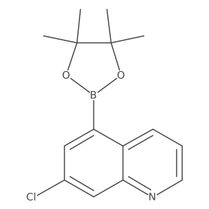 7-Chloro-5-(4,4,5,5-tetramethyl-1,3,2-dioxaborolan-2-yl)quinoline结构式