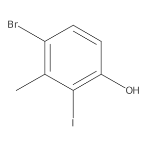 4-Bromo-2-iodo-3-methylphenol Structure