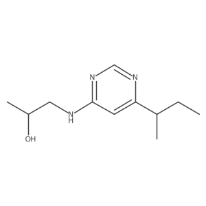 1-{[6-(Butan-2-yl)pyrimidin-4-yl]amino}propan-2-ol结构式