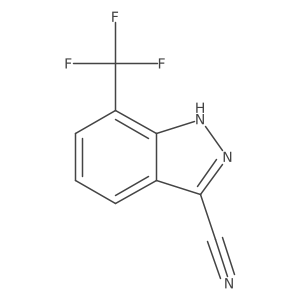 7-(Trifluoromethyl)-1H-indazole-3-carbonitrile结构式