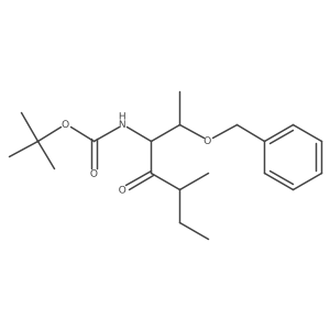 tert-butyl N-[(2S,3R)-2-(benzyloxy)-5-methyl-4-oxoheptan-3-yl]carbamate结构式