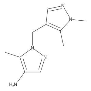 1-[(1,5-dimethyl-1H-pyrazol-4-yl)methyl]-5-methyl-1H-pyrazol-4-amine结构式