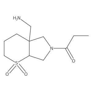 4a-(Aminomethyl)-6-propanoyl-octahydro-1lambda6-thiopyrano[2,3-c]pyrrole-1,1-dione结构式