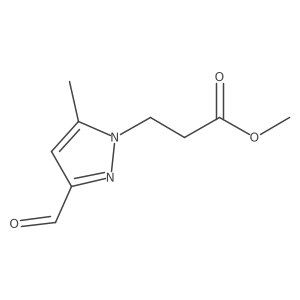 methyl 3-(3-formyl-5-methyl-1H-pyrazol-1-yl)propanoate结构式