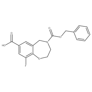 4-[(Benzyloxy)carbonyl]-9-fluoro-2,3,4,5-tetrahydro-1,4-benzoxazepine-7-carboxylic acid Structure