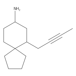 6-(But-2-yn-1-yl)spiro[4.5]decan-8-amine结构式