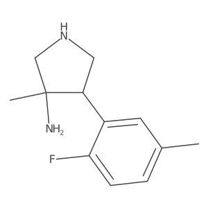 4-(2-Fluoro-5-methylphenyl)-3-methylpyrrolidin-3-amine Structure