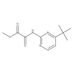 Methyl [(4-tert-butylpyrimidin-2-yl)carbamoyl]formate结构式