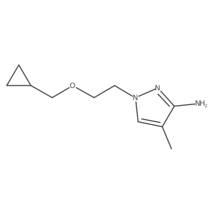 1-[2-(cyclopropylmethoxy)ethyl]-4-methyl-1H-pyrazol-3-amine结构式