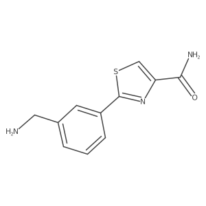 2-[3-(Aminomethyl)phenyl]-1,3-thiazole-4-carboxamide结构式