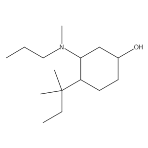 3-[Methyl(propyl)amino]-4-(2-methylbutan-2-yl)cyclohexan-1-ol结构式