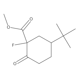 Methyl 5-tert-butyl-1-fluoro-2-oxocyclohexane-1-carboxylate结构式