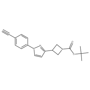 tert-butyl 3-(1-(4-ethynylphenyl)-1H-pyrazol-3-yl)azetidine-1-carboxylate结构式