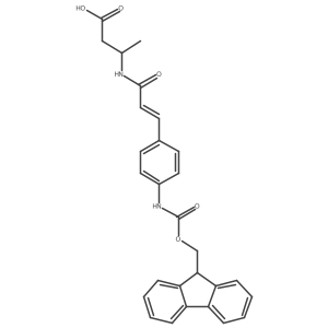 (3S)-3-{3-[4-({[(9H-fluoren-9-yl)methoxy]carbonyl}amino)phenyl]prop-2-enamido}butanoic acid结构式
