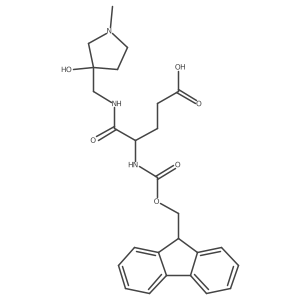 4-({[(9H-fluoren-9-yl)methoxy]carbonyl}amino)-4-{[(3-hydroxy-1-methylpyrrolidin-3-yl)methyl]carbamoyl}butanoic acid结构式