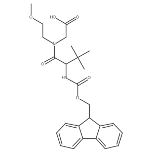 2-[2-({[(9H-fluoren-9-yl)methoxy]carbonyl}amino)-N-(2-methoxyethyl)-3,3-dimethylbutanamido]acetic acid结构式