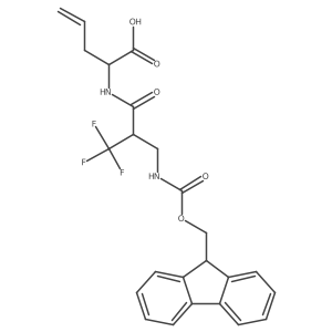 2-{2-[({[(9H-fluoren-9-yl)methoxy]carbonyl}amino)methyl]-3,3,3-trifluoropropanamido}pent-4-enoic acid Structure