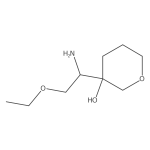 3-(1-Amino-2-ethoxyethyl)oxan-3-ol结构式