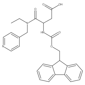 3-{ethyl[(pyridin-4-yl)methyl]carbamoyl}-3-({[(9H-fluoren-9-yl)methoxy]carbonyl}amino)propanoic acid结构式