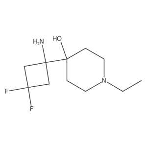 4-(1-Amino-3,3-difluorocyclobutyl)-1-ethylpiperidin-4-ol结构式